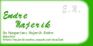 endre majerik business card